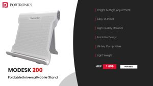 Modesk 200 Foldable Universal Mobile Stand (POR 1203) White