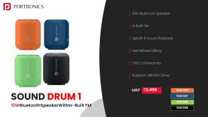 Sound Drum 1 12W TWS Portable Bluetooth Speaker (POR 1327) Blue
