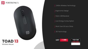 Toad 13 2.4 GHZ Wireless Mouse (POR 1381) Black