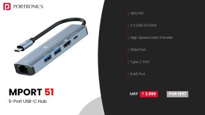 Mport 51 Multiport USB Hub (POR 1557) Grey