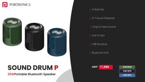 Sound Drum P 20W Portable Bluetooth Speaker (POR 1578) Black