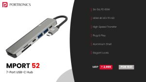 Mport 52 Multiport USB Hub (POR 1631) Grey