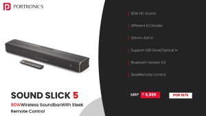 Sound Slick 5 80 W Wireless Sound Bar (POR 1675) Black