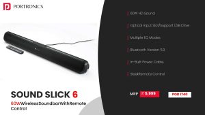 Sound Slick 6 60 W Wireless Sound Bar (POR 1740) Black
