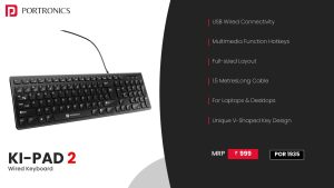 Ki-Pad 2 Wired Keyboard (POR 1935) Black