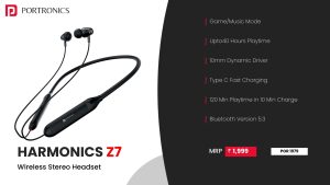 Harmonics Z7 Wireless Sports Headset (POR 1979) Black