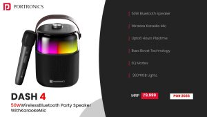 Dash 4 50W Wireless Party Speaker with Karaoke Mic (POR 2036) Black