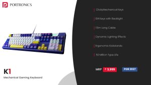 K1 Keyboard Wired Mechanical Gaming Keyboard (POR 2037) Blue