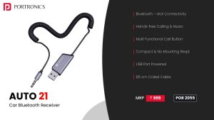 Auto 21 Car Bluetooth Connector (POR 2055) Black