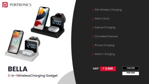 Bella 15W All in One Wireless Charging Gadget (POR 2120) White