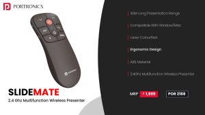 Slide Mate 2.4 GHZ Multifunction Wireless Presenter (POR 2188) Black