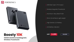 Boosty 10K 10000mAh Magnetic Wireless Power Bank (POR 2258) Dark Grey