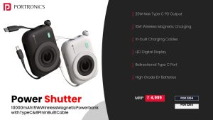 Power Shutter 10000mAh Magnetic Wireless Power Bank (POR 2265) White