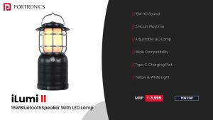 iLUMI II 16W Bluetooth Speaker with LED Lamp (POR 2341) Black