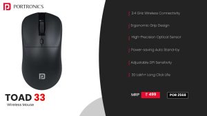 Toad 33 2.4 GHB Wireless Mouse (POR 2568) Black