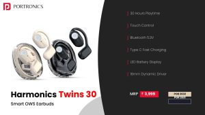 Harmonics Twins 30 Smart OWS Earbuds (POR 2631) Black