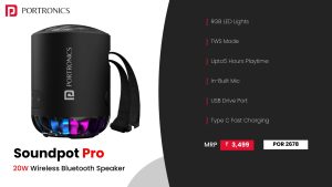 SoundPot Pro 20W Portable Bluetooth Speaker (POR 2678) Black