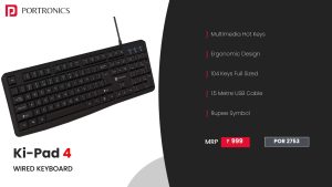 Ki-Pad 4 Wired Keyboard (POR 2753) Black