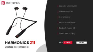 Harmonics Z11 Wireless Stereo Headset (POR 2836) Black