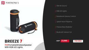 Breeze 7 15W Portable Wireless Speaker (POR 2854) Black