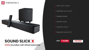 Sound Slick X 250 W Wireless Soundbar with Subwoofer (POR 2929) Black