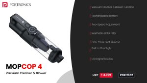 MopCop 4 Portable Vacuum Cleaner (POR 2962) Black