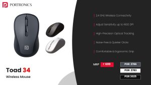 Toad 34 2.4 GHB Wireless Mouse (POR 3025) Black